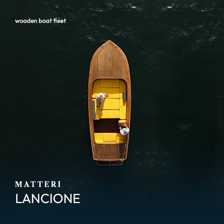 Barca in legno Matteri Lancione sul Lago di Como