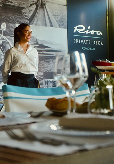 Private catering at Riva Private Deck in Lake Como