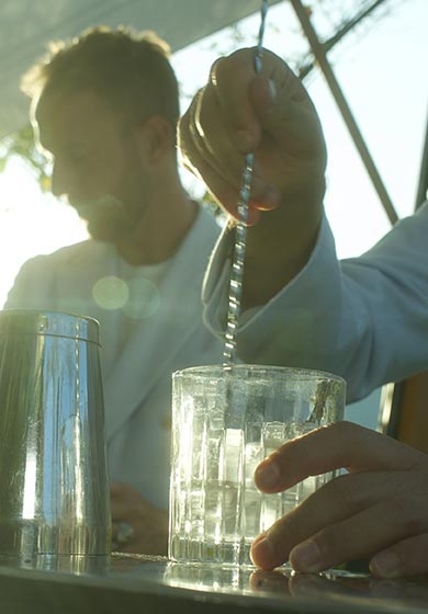 Enjoying cocktails at Matteri Riva Private Deck on Lake Como Enjoying cocktails at Matteri Riva Private Deck on Lake Como