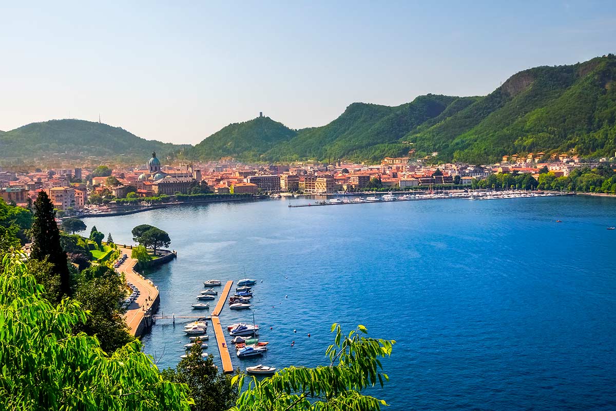 visit Brunate sky view on city of Como